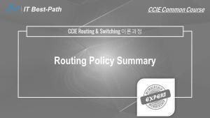 [CCIE R&S] Routing Policy Summary